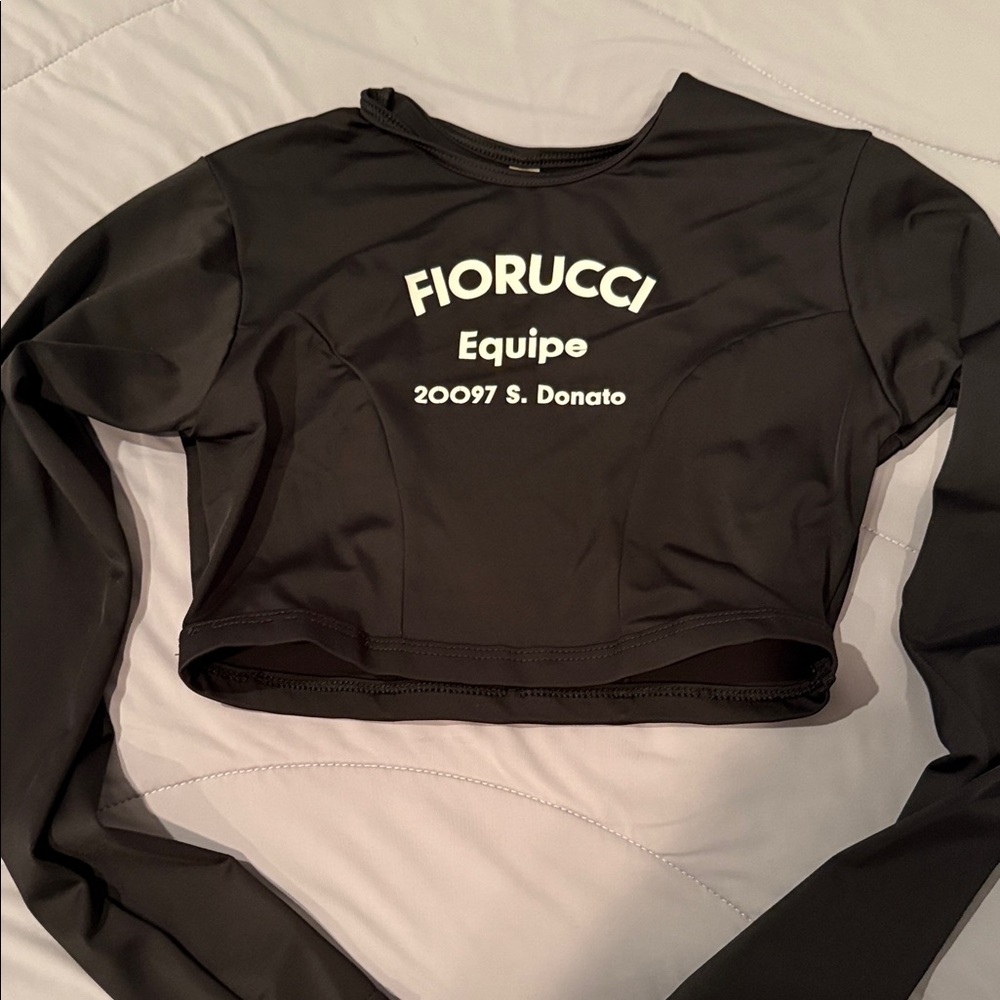 Fiorucci Black Long Sleeve Tee cropped